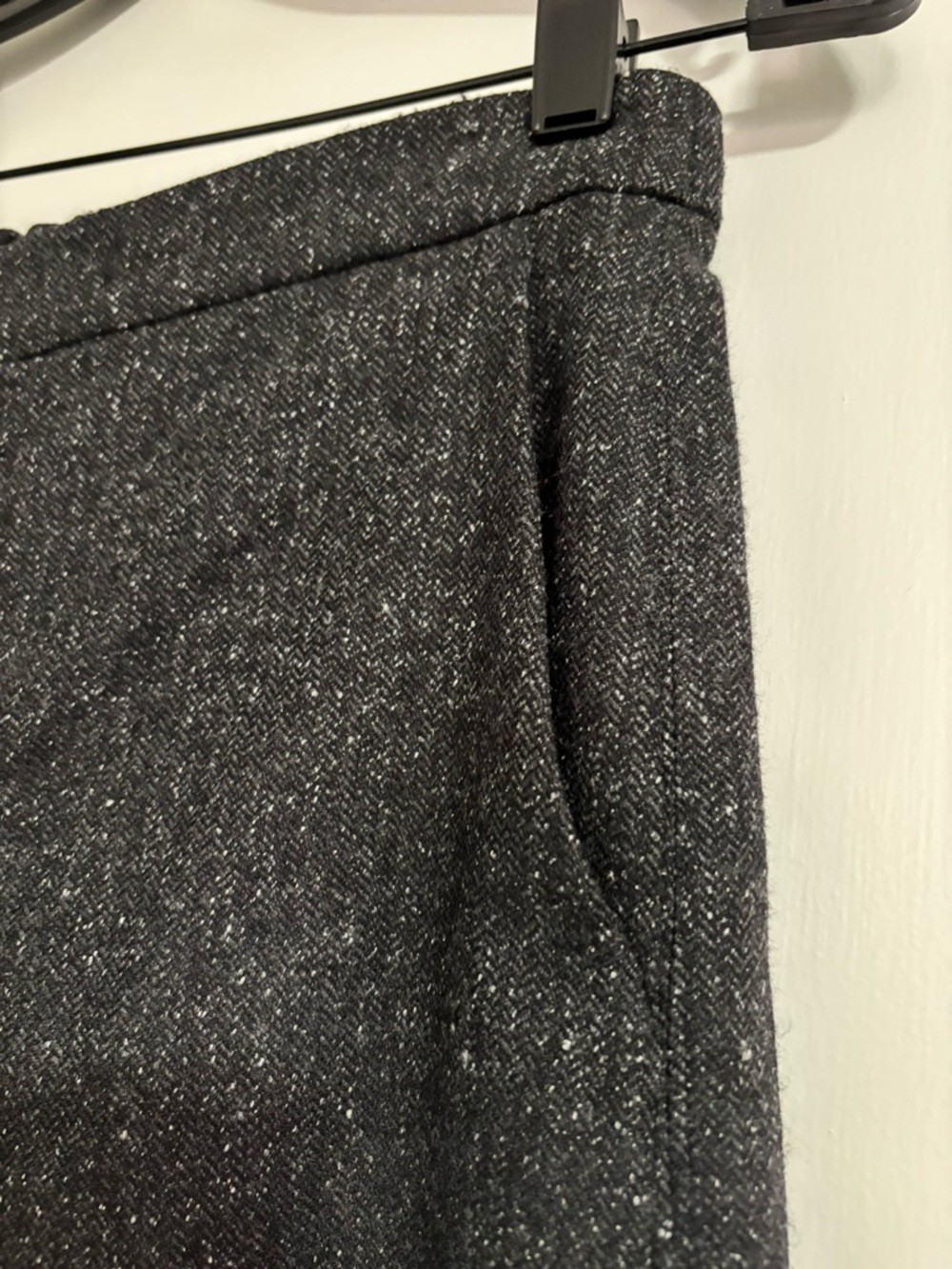 MaxMara Black Wide-Leg Tweed Pants - Picture 2 of 8